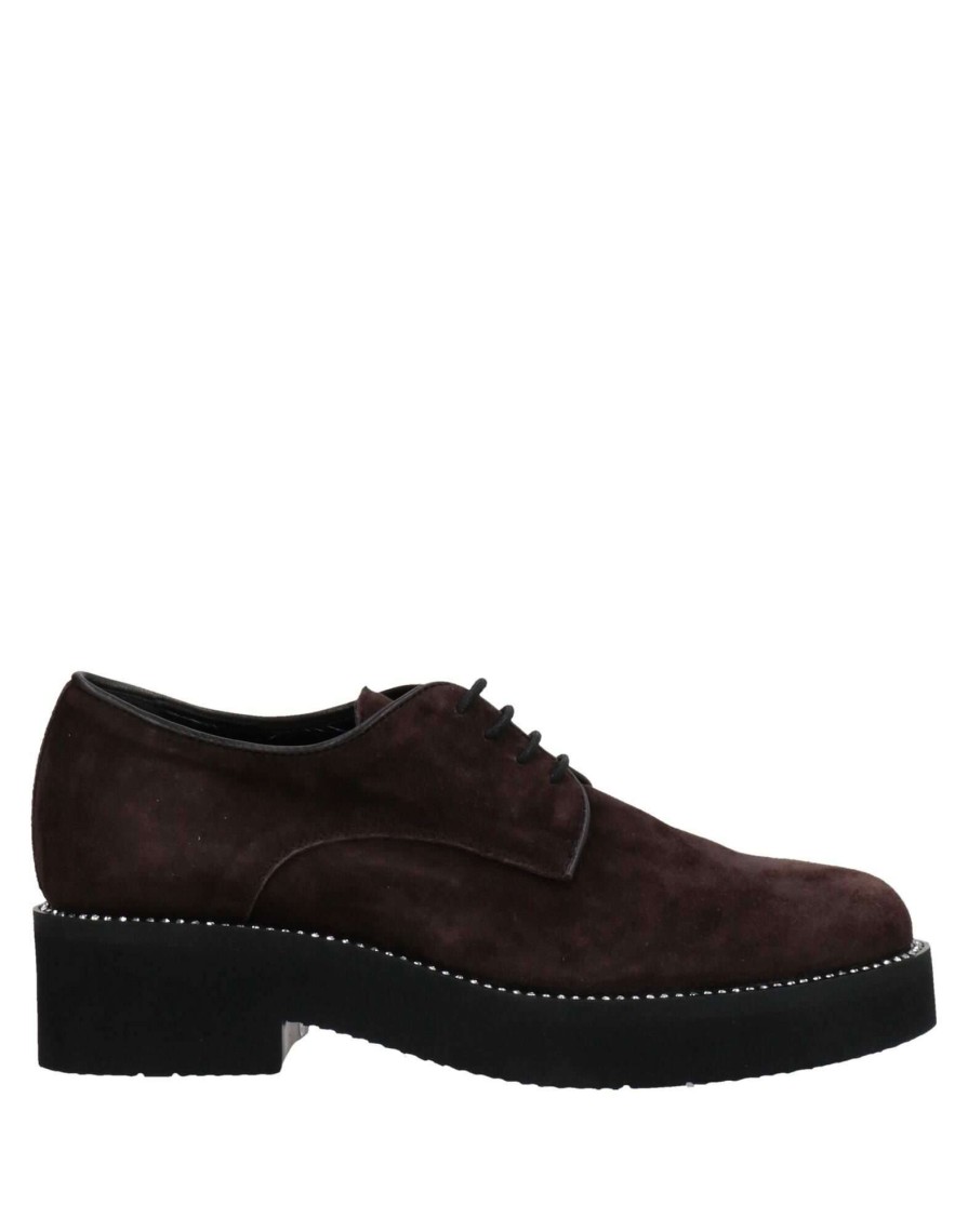 Footwear * | Baldinini Laced Shoes For Women Dark Brown