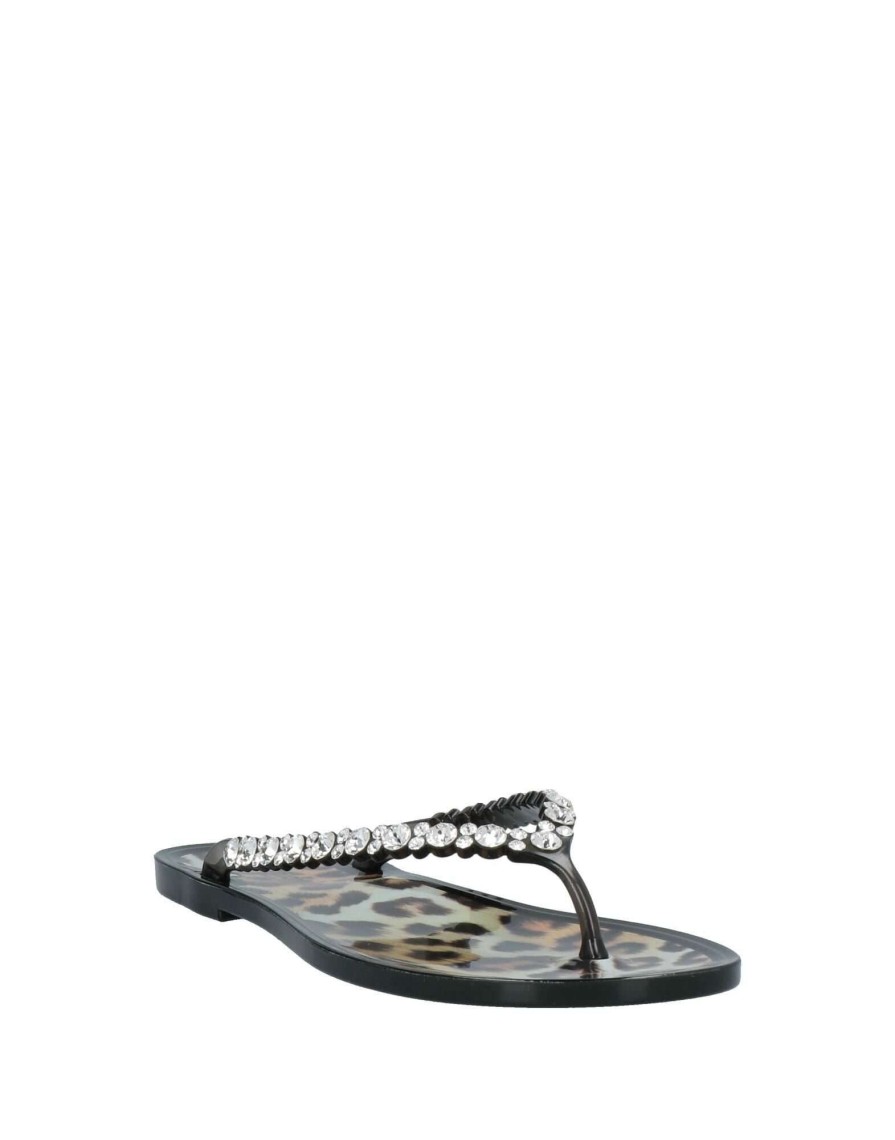 Footwear * | Baldinini Flip Flops For Women Black