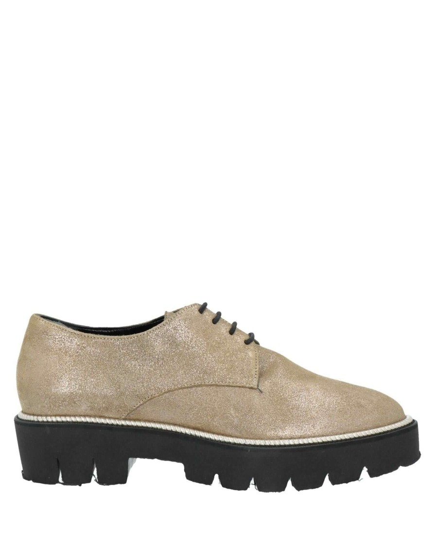 Footwear * | Baldinini Laced Shoes For Women Gold